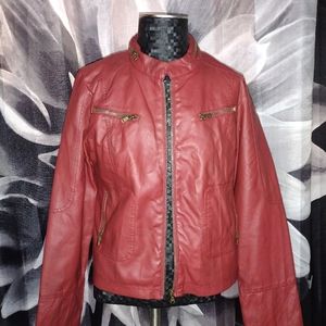Red plether jacket